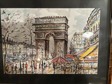 Dipinto Acquerello Parigi