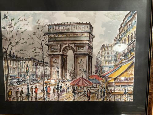 Dipinto acquerello parigi - dipinto,