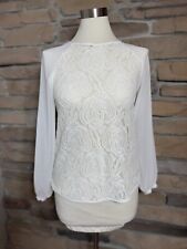 Top Zara Basics bianco in pizzo floreale