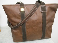 Borbonese Redwall grande borsa marrone con 2 manici da portare a mano o a spalla