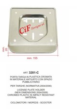 PORTA TARGA CROMATO SCOOTER 50