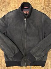 Stewart Giacca PIUMINO Pelle Imbottita Modello Baracuta Made Italy Nero Jacket