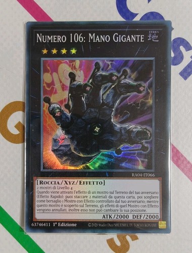 Numero 106 mano gigante - numero,