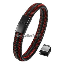 Bracciale Uomo Nero Rosso