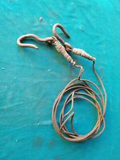 Vecchio antico epoca Fune di Traino Annodato a Mano Cavo gangi in ferro forgiati