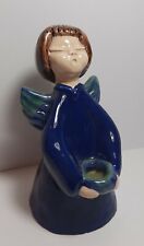 Vecchio Angelo THUN Blu Fuori Produzione cm 19 Raro anni '70 Celeste B