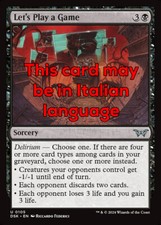 MTG LET's PLAY A GAME FOIL EXC - FACCIAMO UN GIOCO 105 - DSK - MAGIC