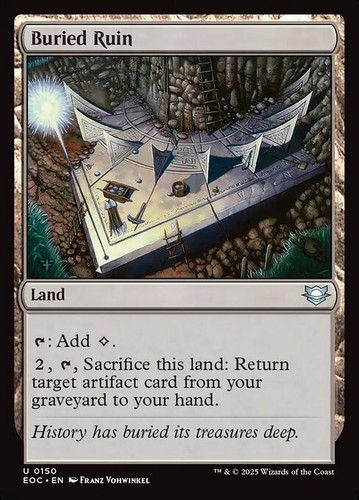 Magic card english buried - english,