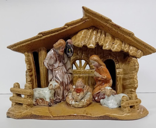 Presepe natività ceramica - natività, in