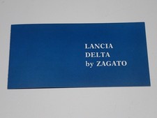 LANCIA DELTA ZAGATO DEPLIANT