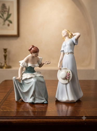 Coppia statuine porcellana