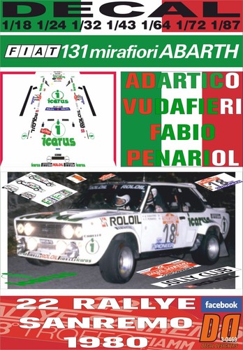 Decal fiat 131 abarth icarus - fiat,