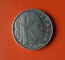 20 CENTESIMI 1941 ERRORE - ROTTURA DI CONIO AL ROVESCIO [B945]