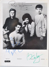 QUEEN BAND 8X10 FOTO FIRMATA AUTOGRAFO FREDDIE MERCURY FIRMA POSTER RISTAMPA