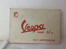 Vespa mod. 53 Libretto Uso e Manutenzione ristampa anastatica Legend Bike