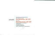 OLIVETTI Manuale d'uso DIVISUMMA/MULTISUMMA 24 /24GT   copia cartacea in A4