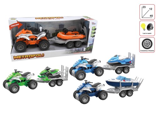 Quad metropoli con - quad, rimorchio