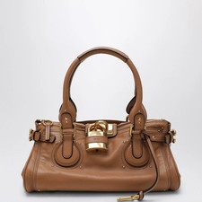 Borsa Chloé marrone Paddington: pelle italiana, lucchetto oversize e chiave incisa