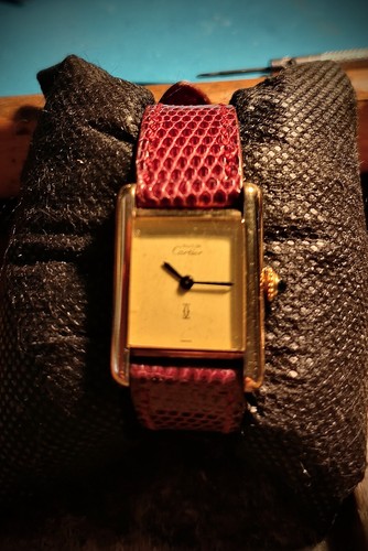 Cartier tank vermeil argento - cartier,