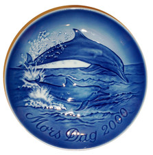 PIATTO DA COLLEZIONE IN PORCELLANA DANESE Mother's Day MAMMA 2000 VINTAGE