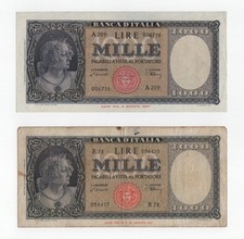 COPPIA 1000 LIRE MEDUSA 1947