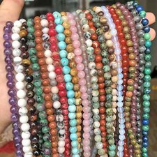 4/6/8/10MM Agata Lava Naturale Quarzo Rosa Ametista Occhio di Tigre Rotondo Perline Sciolte