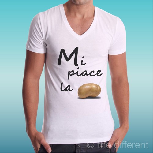 Shirt bianca collo - t-shirt, v
