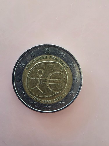 Moneta due euro francese - moneta,