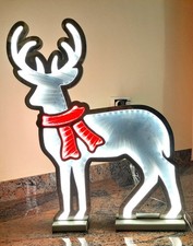 Renna Natale Con Sciarpa Rossa