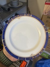 Servizio piatti Thun Karlsbad Boemia – porcellana blu cobalto e oro – 12 coperti