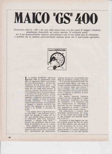 Advertising test moto maico - test,