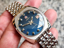 Orologio Vintage RADO OVER-POLE Carica Automatico Originale Quadrante Blu.