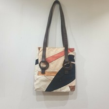 Borsa MARNI in tessuto fantasia e pelle women handbag bag leather and canvas