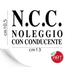 Noleggio Con Conducente - Adesivo NCC cm 13x10,5 - AutoVan - minavan, 1 pezzo