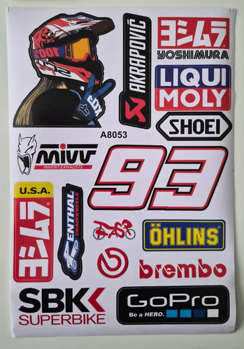 Foglio adesivi moto grafica - adesivi,