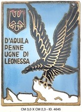 ALPINI D'AQUILA PENNE UGNE DI LEONESSA DISTINTIVO ESERCITO ITALIANO PROD LORIOLI