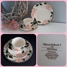 Villeroy & Boch V&B 🌸 Wildrose 🌸 tazza da caffè, piattino e piatto 🌸