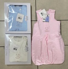 Baby Sacco Ricamato Per Neonato Nazareno Gabrielli In Lana Disegno Orsetto