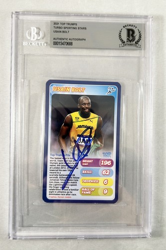 Usain bolt signed trading card - bolt,