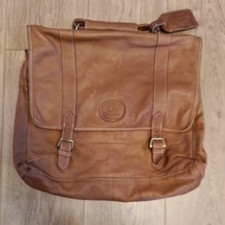 Borsa messenger colombiana in vera pelle con manico superiore e tracolla marrone