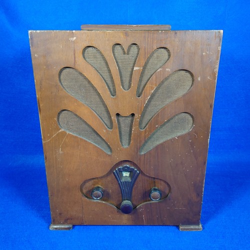 Vintage wooden radio - , --