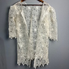 Cardigan XL pizzo floreale
