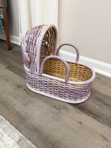 Vintage wicker baby doll - wicker,