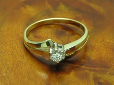 14kt 585 Bicolore Oro Anello