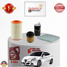 KIT TAGLIANDO FILTRI + OLIO ALFA ROMEO GIULIETTA 2.0 JTD 103KW 140CV DAL 2010 ->