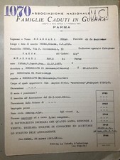 Documento associazione caduti RSI alpino Divisione Monterosa 1945