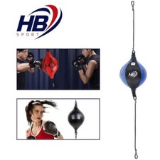 HB PALLA TESA SACCO BOXE ELASTICO COLPITORE TAEKWONDO SPEED BALL PUGILATO BLUE