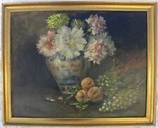 Oscar RICCIARDI (Napoli 1864-1935) Natura morta OLIO su TELA cm 54x70 anno 1934