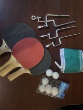 SET PING PONG CON 4 RACCHETTE 6 PALLE RETE  SPORT GIOCO TENNIS DA TAVOLO