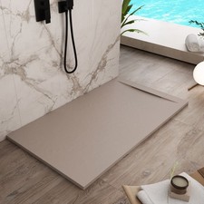 piatto doccia color sabbia in mineralmarmo pieno, antiscivolo